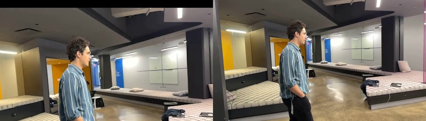 Revise the move: recorded input on the left, balanced Vista4D reshoot on the right